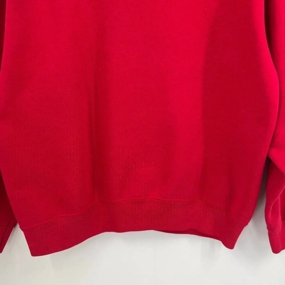 Vintage Lee Sweatshirt Mens Large Red Heavyweight Crewneck Pullover Blank 90s